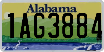 AL license plate 1AG3884