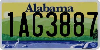 AL license plate 1AG3887