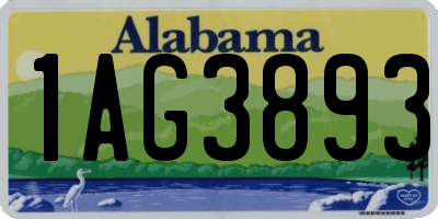 AL license plate 1AG3893