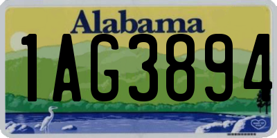 AL license plate 1AG3894