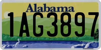 AL license plate 1AG3897