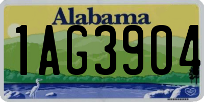 AL license plate 1AG3904