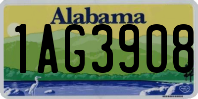 AL license plate 1AG3908