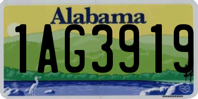 AL license plate 1AG3919