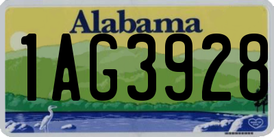 AL license plate 1AG3928