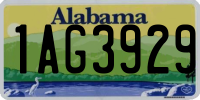 AL license plate 1AG3929