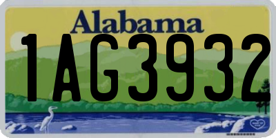 AL license plate 1AG3932
