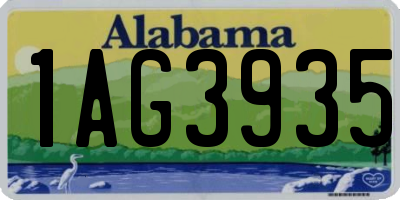 AL license plate 1AG3935