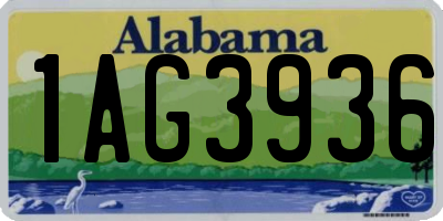 AL license plate 1AG3936