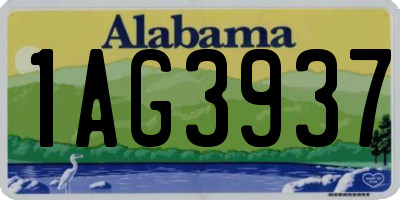 AL license plate 1AG3937
