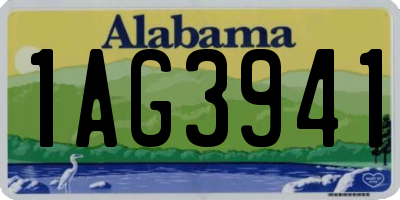 AL license plate 1AG3941