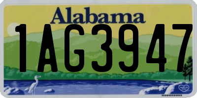 AL license plate 1AG3947