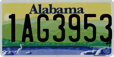 AL license plate 1AG3953