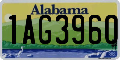 AL license plate 1AG3960