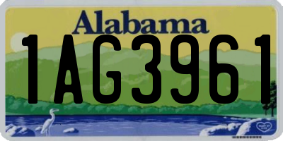 AL license plate 1AG3961