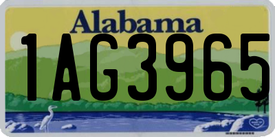 AL license plate 1AG3965