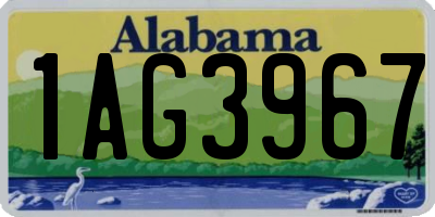 AL license plate 1AG3967