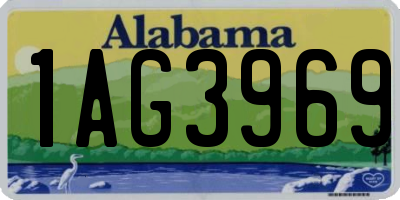 AL license plate 1AG3969