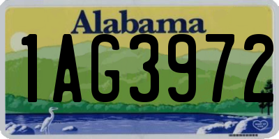 AL license plate 1AG3972