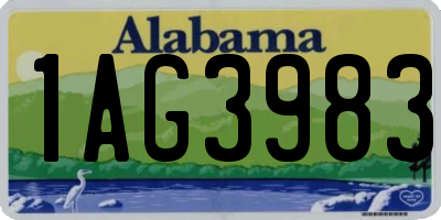AL license plate 1AG3983