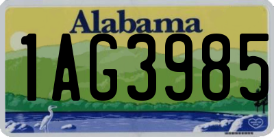 AL license plate 1AG3985