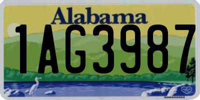 AL license plate 1AG3987
