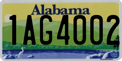 AL license plate 1AG4002