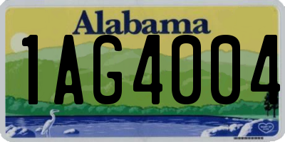 AL license plate 1AG4004