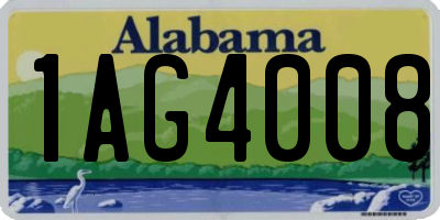 AL license plate 1AG4008