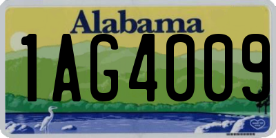 AL license plate 1AG4009
