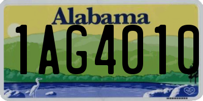 AL license plate 1AG4010