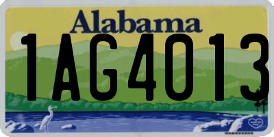 AL license plate 1AG4013