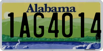 AL license plate 1AG4014