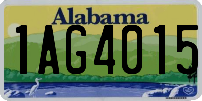AL license plate 1AG4015