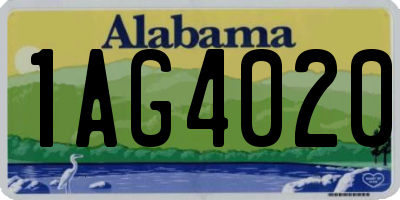 AL license plate 1AG4020