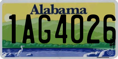 AL license plate 1AG4026