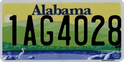 AL license plate 1AG4028
