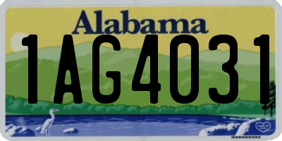 AL license plate 1AG4031