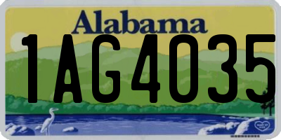 AL license plate 1AG4035