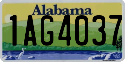 AL license plate 1AG4037