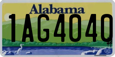 AL license plate 1AG4040