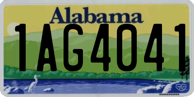 AL license plate 1AG4041