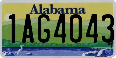 AL license plate 1AG4043