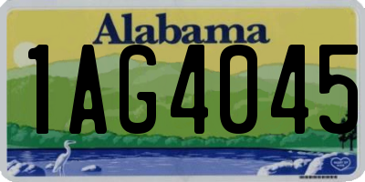 AL license plate 1AG4045