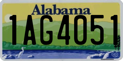 AL license plate 1AG4051