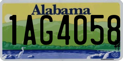 AL license plate 1AG4058