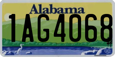 AL license plate 1AG4068