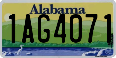 AL license plate 1AG4071