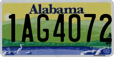 AL license plate 1AG4072