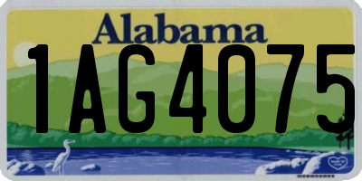 AL license plate 1AG4075